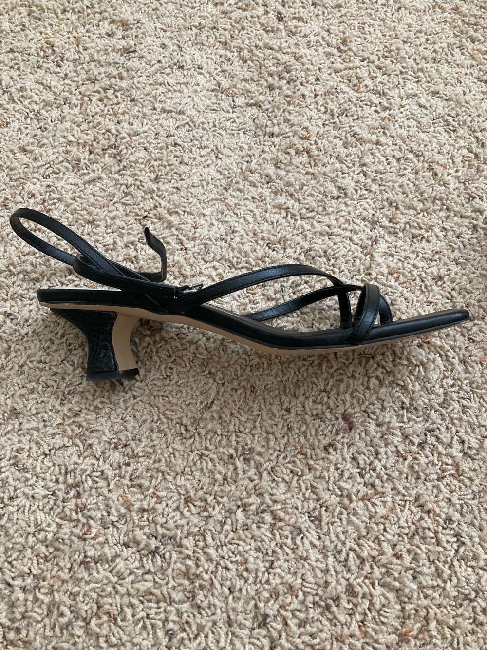 Dolce Vita Black Strappy Ankle-Wrap Sandal - Picture 3 of 7